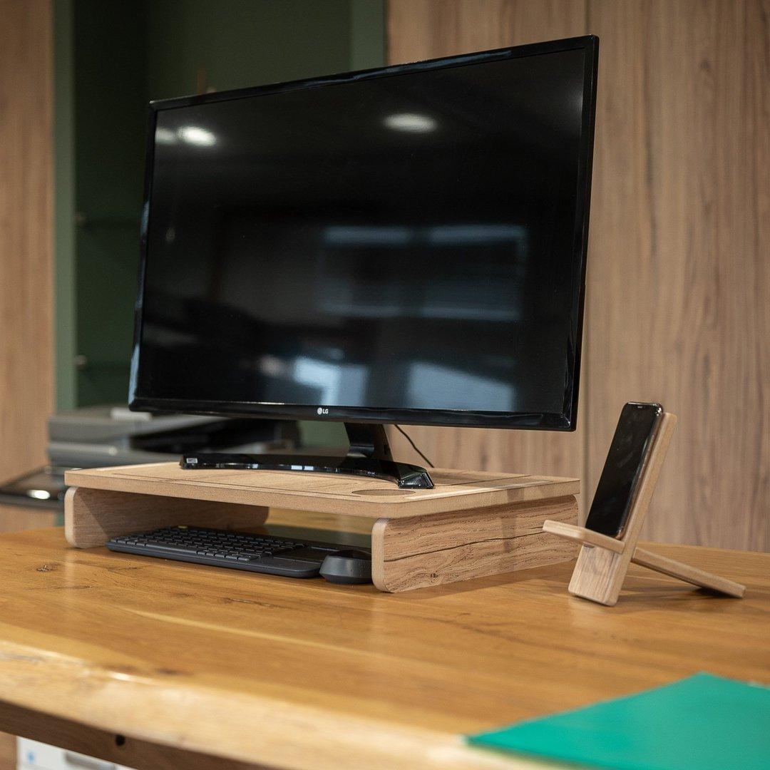 Universal Monitor Stand - Computer Risers & Stands - e-WOOD Collection - ewoodcollection.com