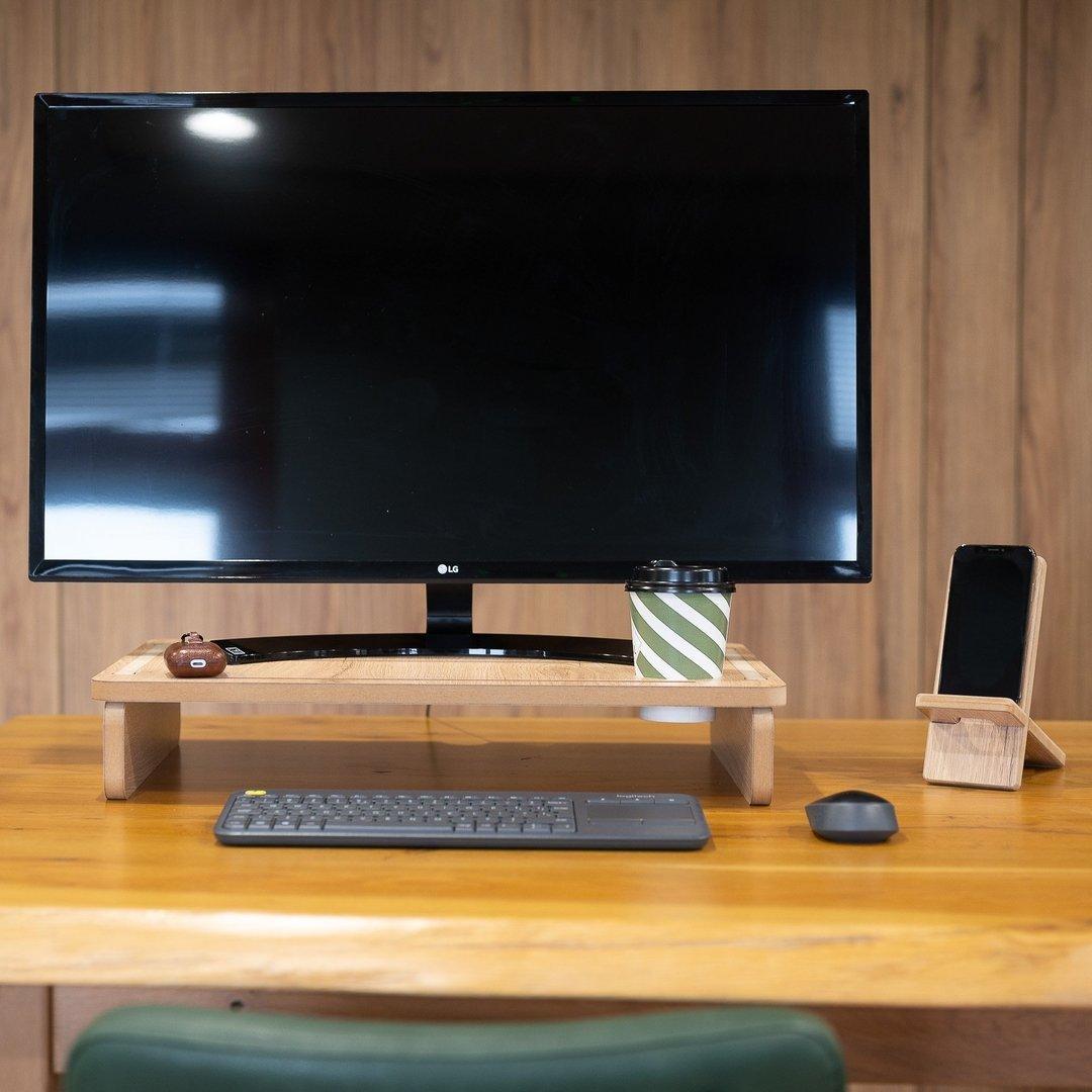 Universal Monitor Stand - Computer Risers & Stands - e-WOOD Collection - ewoodcollection.com